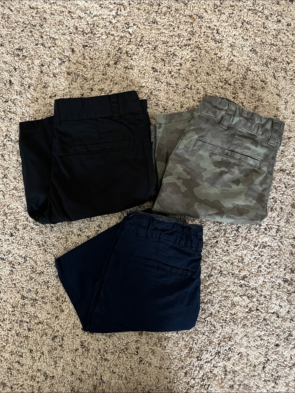 Cat & Jack Boys Shorts Bundle 3-Pack Size 10 Black Camo Navy Blue